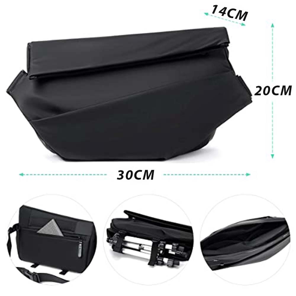 Dollcini Waterproof Men's Shoulder Bag – Nylon, Wear-Resistant Chest Bag