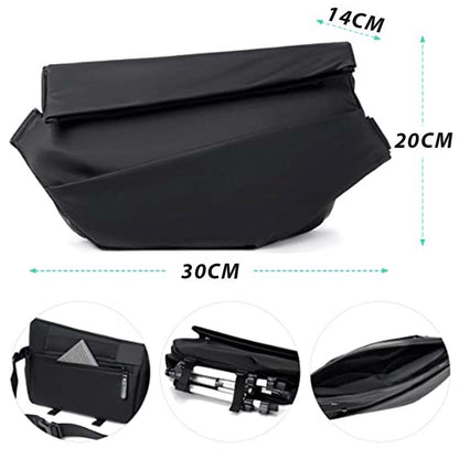 Dollcini Waterproof Men's Shoulder Bag – Nylon, Wear-Resistant Chest Bag