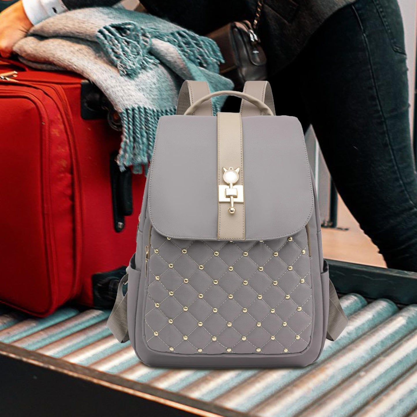 Dollcini Mini rucsac de damă cu model marmorat – rezistent la apă, ușor, pentru oraș