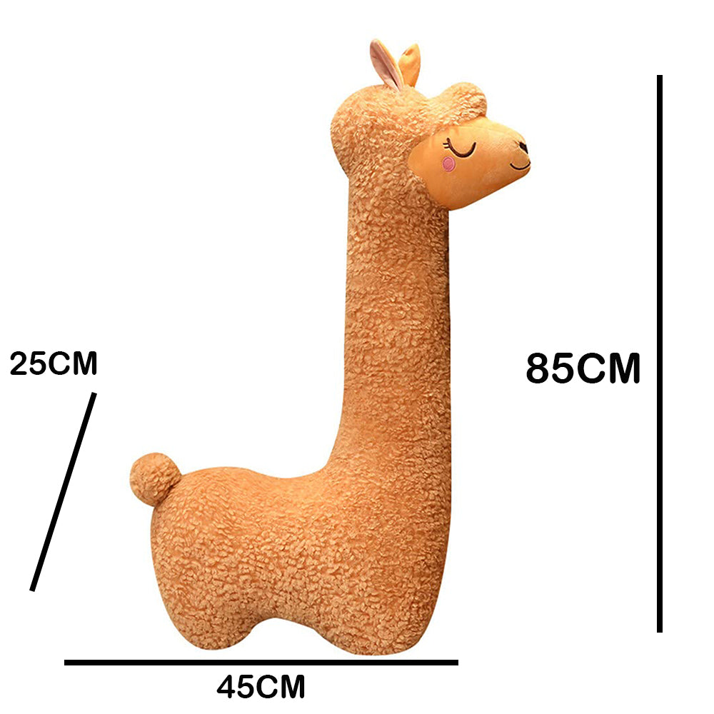 Dollcini Jucărie de pluș Alpaca moale – Animal de pluș de îmbrățișat, 109 cm