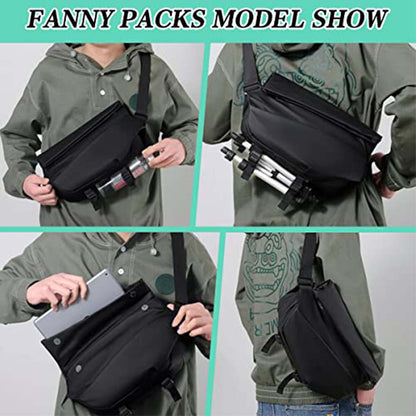 Dollcini Waterproof Men's Shoulder Bag – Nylon, Wear-Resistant Chest Bag