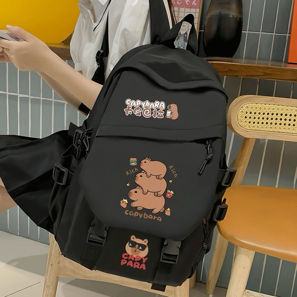 Dollcini Elegant Geantă Unisex pentru Școală – Rucsac Negru la Modă