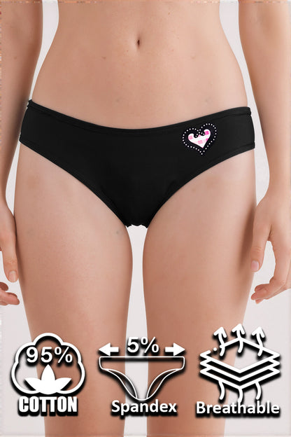 Dollcini, Chiloți clasici pentru femei, 95% bumbac + spandex - Multicolor, pachet de 6 bucăți, 82322