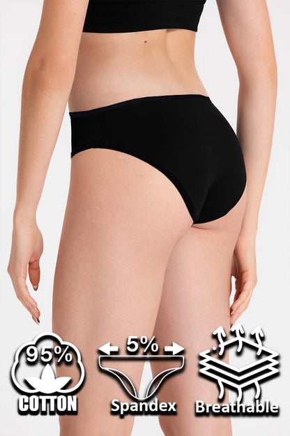 Dollcini, Chiloți clasici pentru femei, 95% bumbac + spandex - Multicolor, pachet de 6 bucăți, 82322