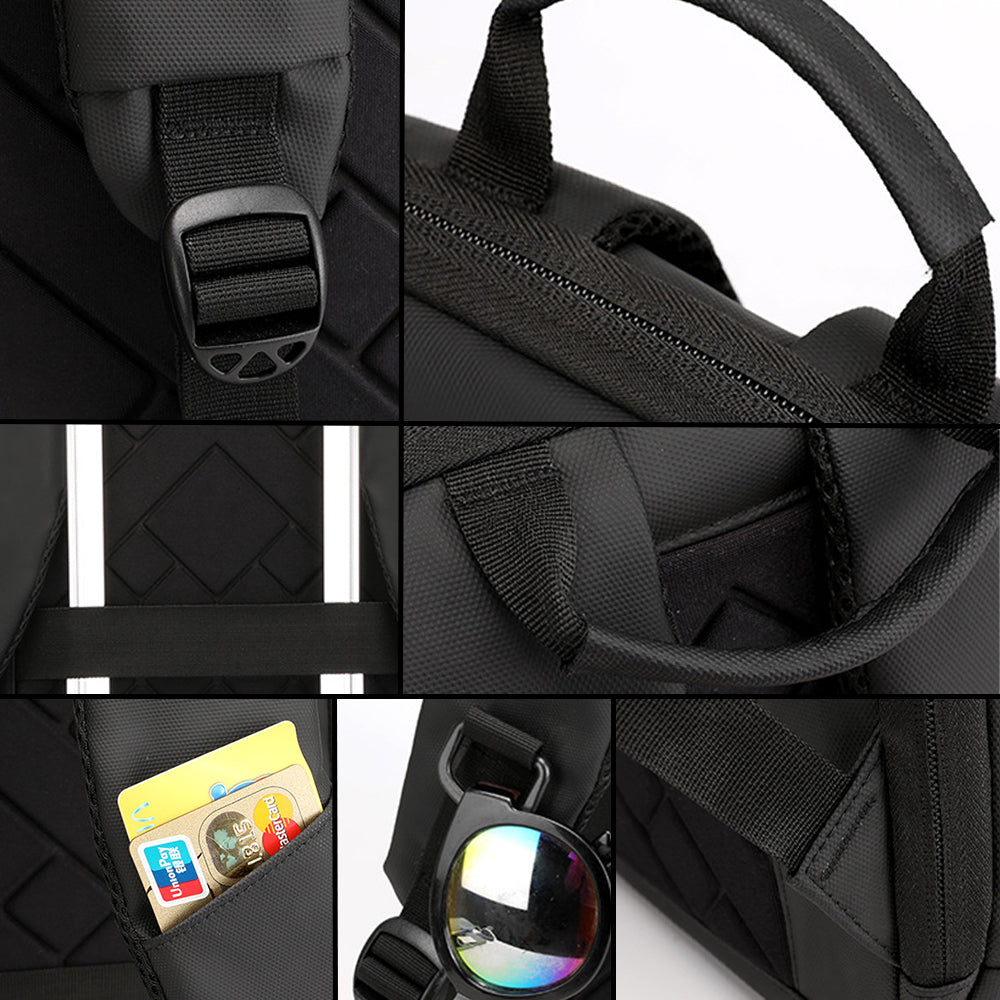 Dollcini Rucsac Laptop Unisex pentru Laptop de 15.6” – Rezistent la Apă, Practic, Negru